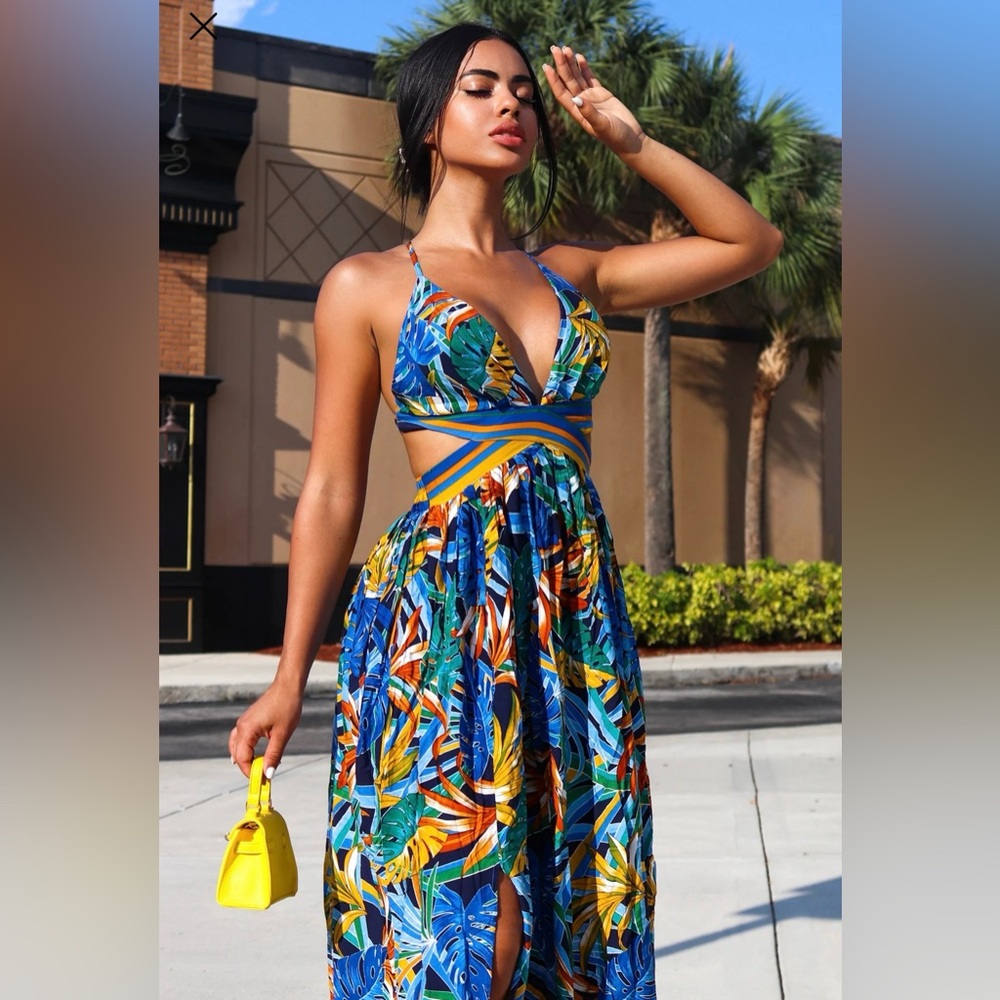 Fashion Nova Lanai Sleeveless Maxi Dress Size L‎